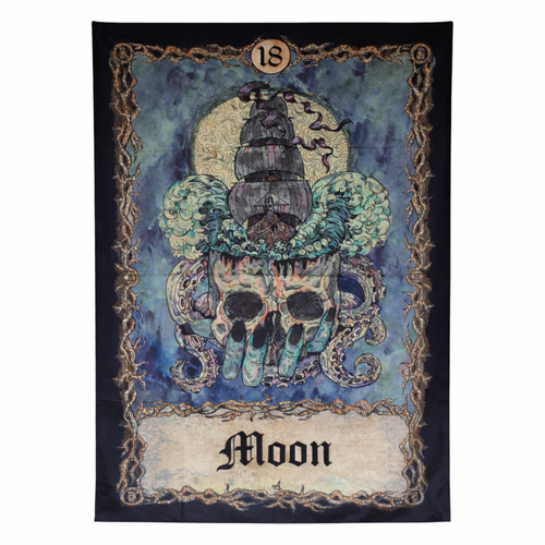 Gothic tarot moon tapestry - gothic,