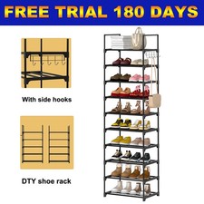 10 Tier Metal Shoe Rack Tall