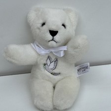 Merrythought White Teddy Bear Dove Logo  Soft Toy 8” & Tag  Special Edition