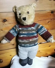 Hand knitted teddy bear