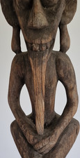 African wood carved figure - wood,