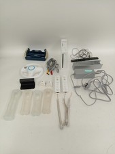 Nintendo Wii White Console With 2 Remotes 2 Motion Plus Racing Wheels Untested