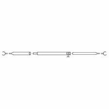 Caravan Awning Veranda Pole - 2.65 metre maximum length - Sturdy Steel