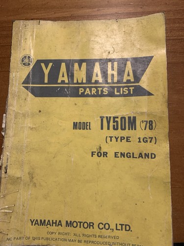 Yamaha parts book - ty,