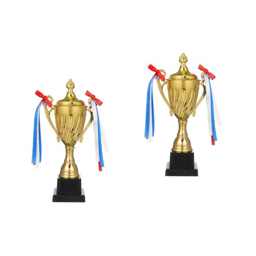 Robust golden metal trophy - metal,