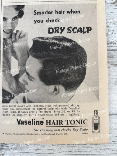 Vaseline hair tonic bottle - vaseline,
