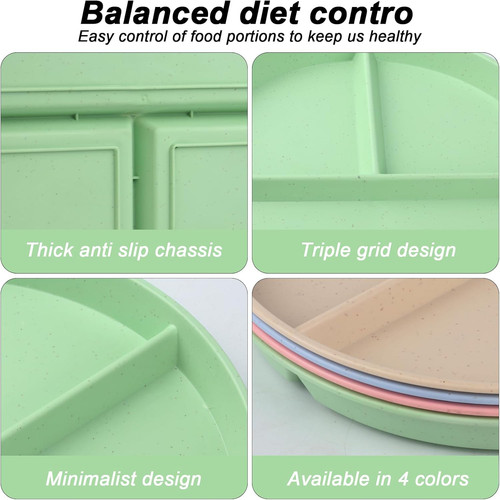 Pcs divided dinner plates - pcs,