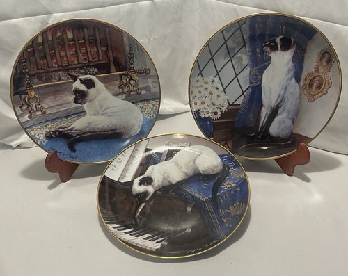 Franklin mint siamese cat - franklin,