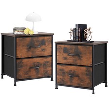 Set of 2 Nightstand End Tables