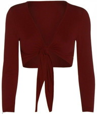 Ladies long sleeve tie shrug - long,