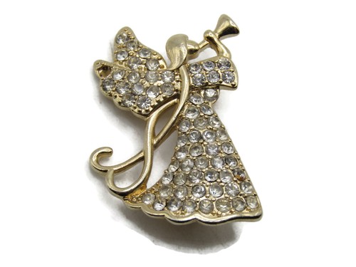 Vintage angel brooch pin - vintage,