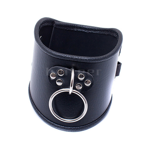 Leather neck collar - leather, with