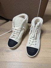CHANEL Snow Shearling Lace Up