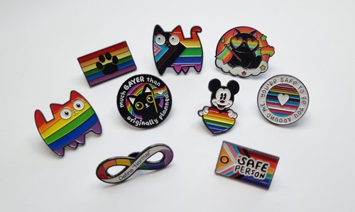 Lgbt pin badge - lgbt,