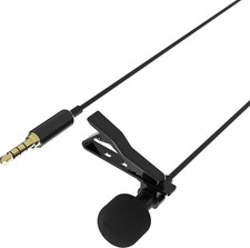 3.5mm Mini Lavalier Clip-on Lapel Mic Microphone For Mobile
