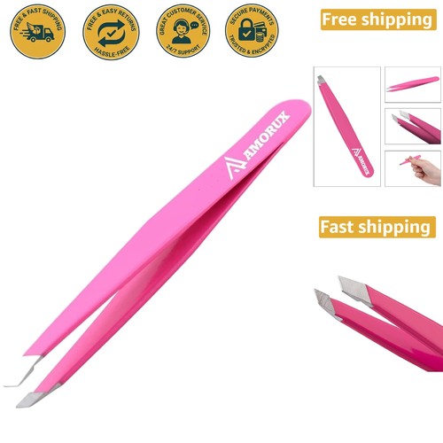 Compact pink tweezers with - pink,