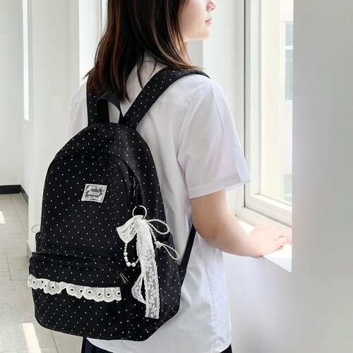 Sweet lace trim rucksack - lace, large