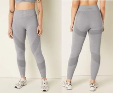 PINK Active Victoria Secret Grey Leggings Seamless XS Extra Small Full Length 