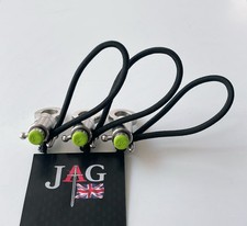 3 JAG Products Stainless 316 Rod Lockers Green Inserts Black Cord |Carp Fishing