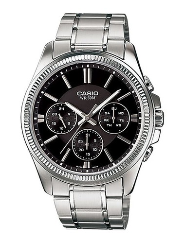 Casio enticer analog stainless - casio,