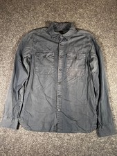 G Star Raw Long Sleeve Mens Blue Shirt Medium Button Up Cargo line