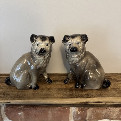 Antique bridgeness pottery pug - antique,