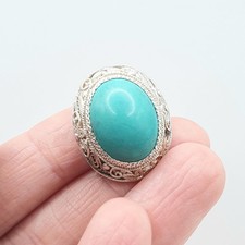 Vintage Solid Silver Turquoise