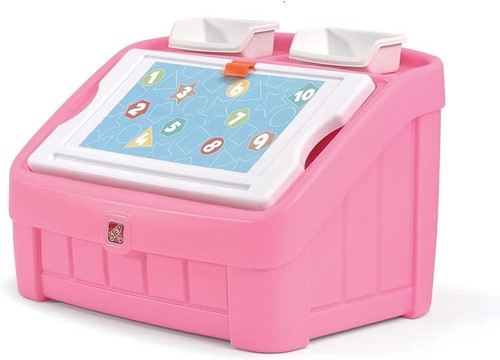 Toy box and easel - and, lid