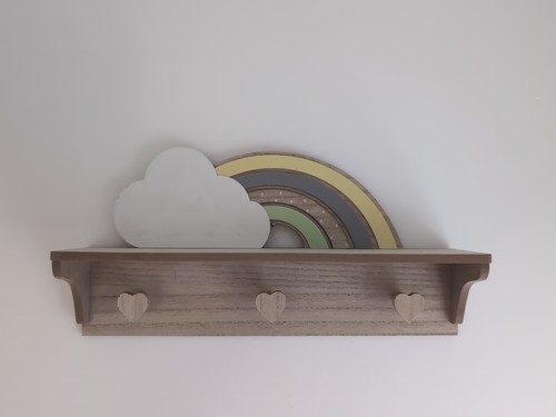 Rainbow shelf with cloud and - with,