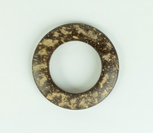 Round coconut shell ring - coconut,
