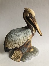 Lefton China Japan Hand Painted Brown Pelican Bird Figure Figurine Ornament