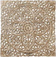 Floral Wood Carved Wall Art
