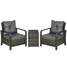Outsunny 3 Piece PE Rattan