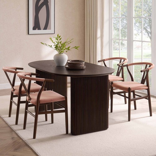 Dusk hattie walnut panel - walnut, oval