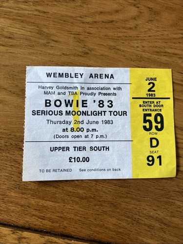 David bowie ticket serious - david,