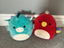 Squishmallow Red Parrot & Dragon Approx 8 inches