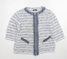 FRANK WALDER Womens Blue Round