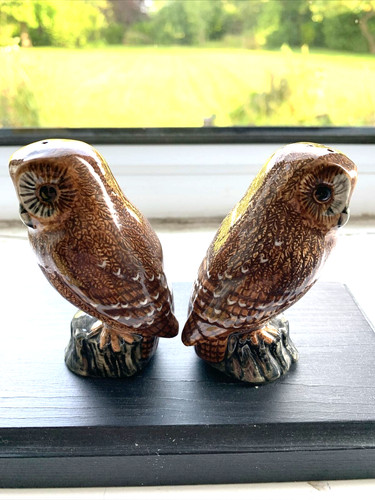 Quail ceramics tawny owls salt - quail,
