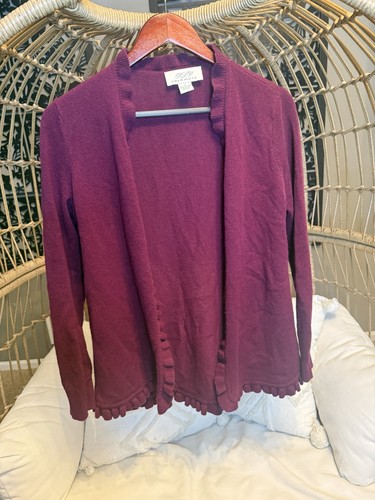 Ply cashmere aubergine ruffle - cashmere,