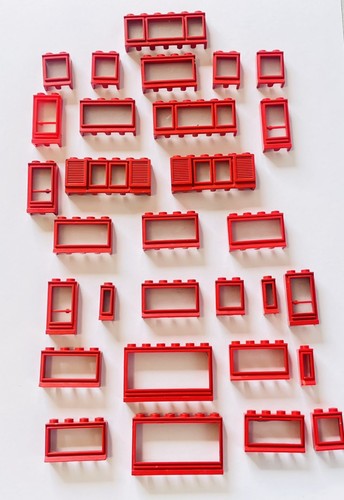 Lego vintage red windows - vintage,