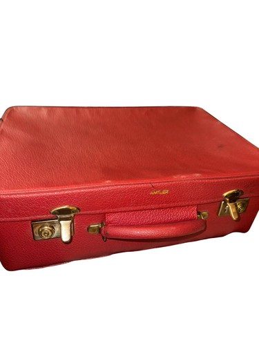 Vintage antler red vanity case - red,