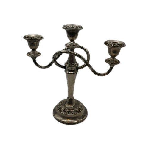 Vintage silver plated candle - silver,