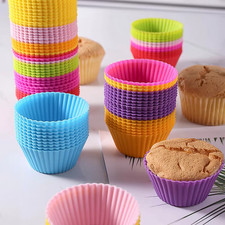 12Pcs Silicone Cake Cup Molds