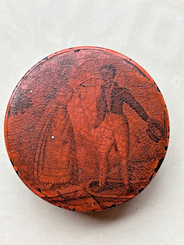 Antique paper mache snuff - antique,