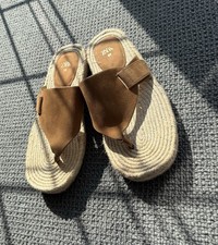 Zara Suede and Raffia Flat