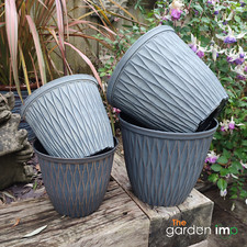 Round plastic decorative plant - round,