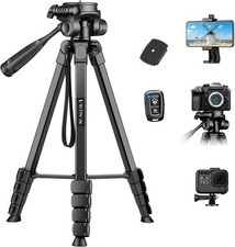 Victiv Camera Tripod for Canon Nikon Sony, 67.7"/172Cm Portable Aluminum Camera 