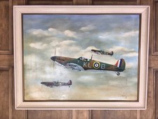 LARGE VINTAGE OIL PAINTING OF