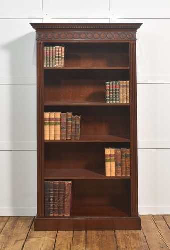 Mahogany open bookcase - mahogany,
