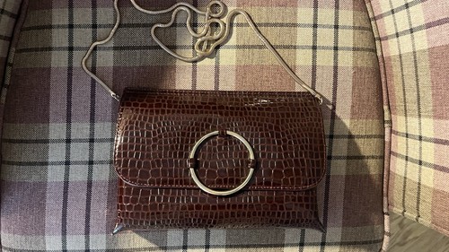 Burgundy croc faux leather - faux,